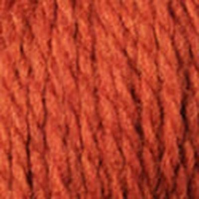Detail of Blue Sky Woolstok 50g rusted roof, a brownish orange.