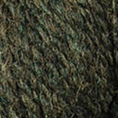 Detail of Blue Sky Woolstok 50g wild thyme, a dark brownish green.