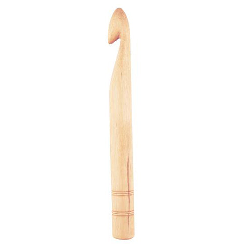 Large wooden crochet hook.