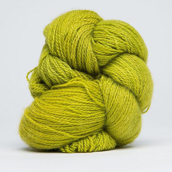 Skein of Jade Sapphire 4Ply Granny Smith 21, a yellow green.