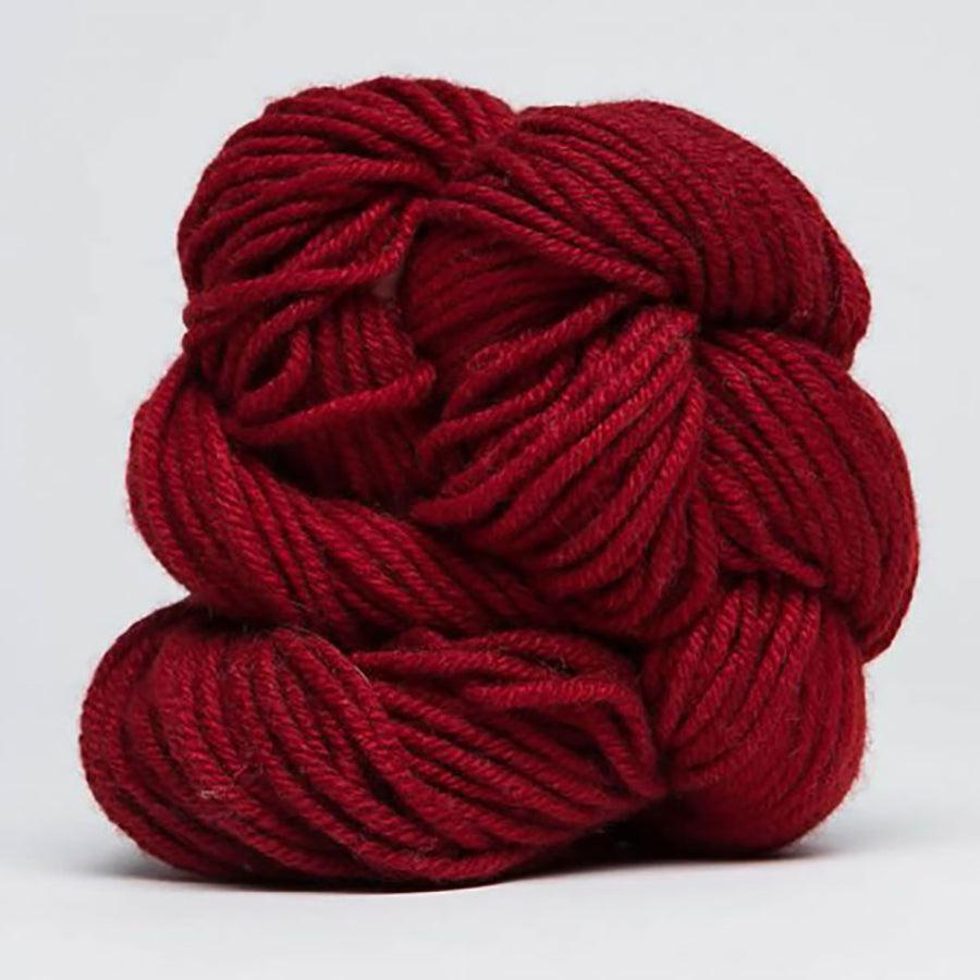 Skein of Jade Sapphire 4Ply Seeing Red 201, a dark, deep red. 