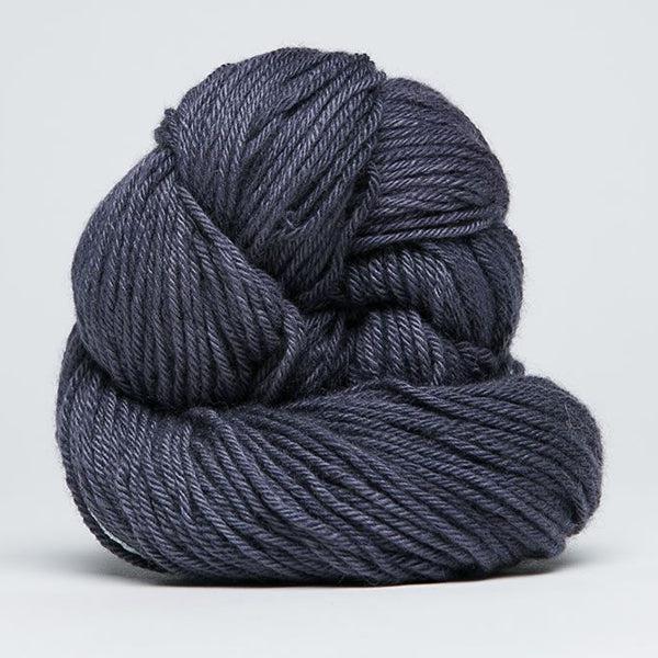 Skein of Jade Sapphire Cashmere 8Ply Thunderstorm 114, a medium cool grey.