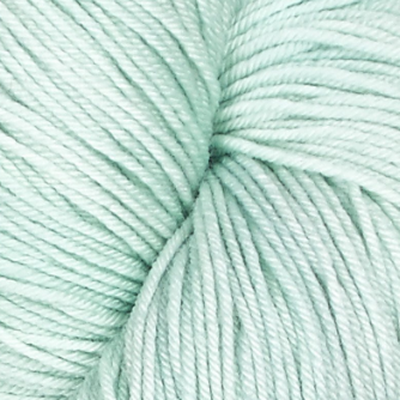 Detail of Knerd String 4ply Fingering Tiffany a pale blue color.