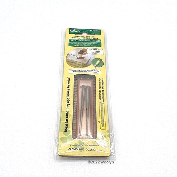 Heavy gauge refill felting needles in box. 5 needles.